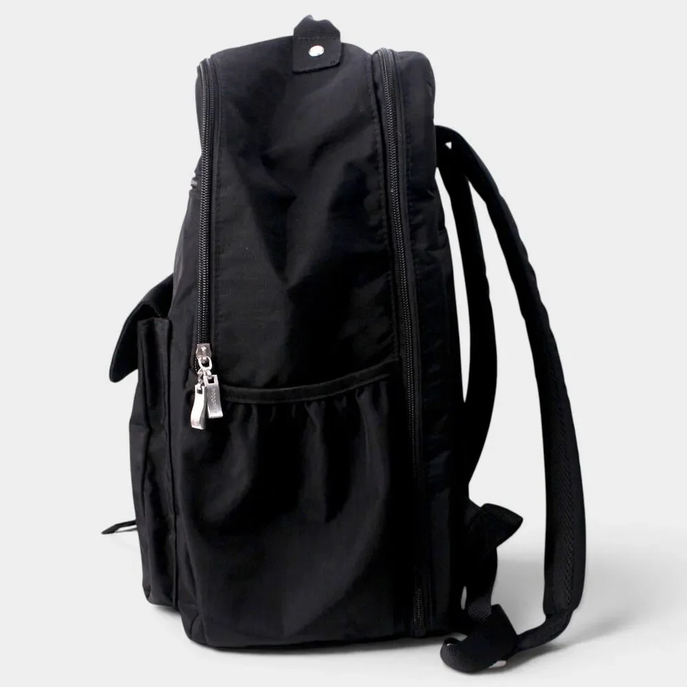 Baggallini Everyday Laptop Backpack Black RFID Travel Work Bag